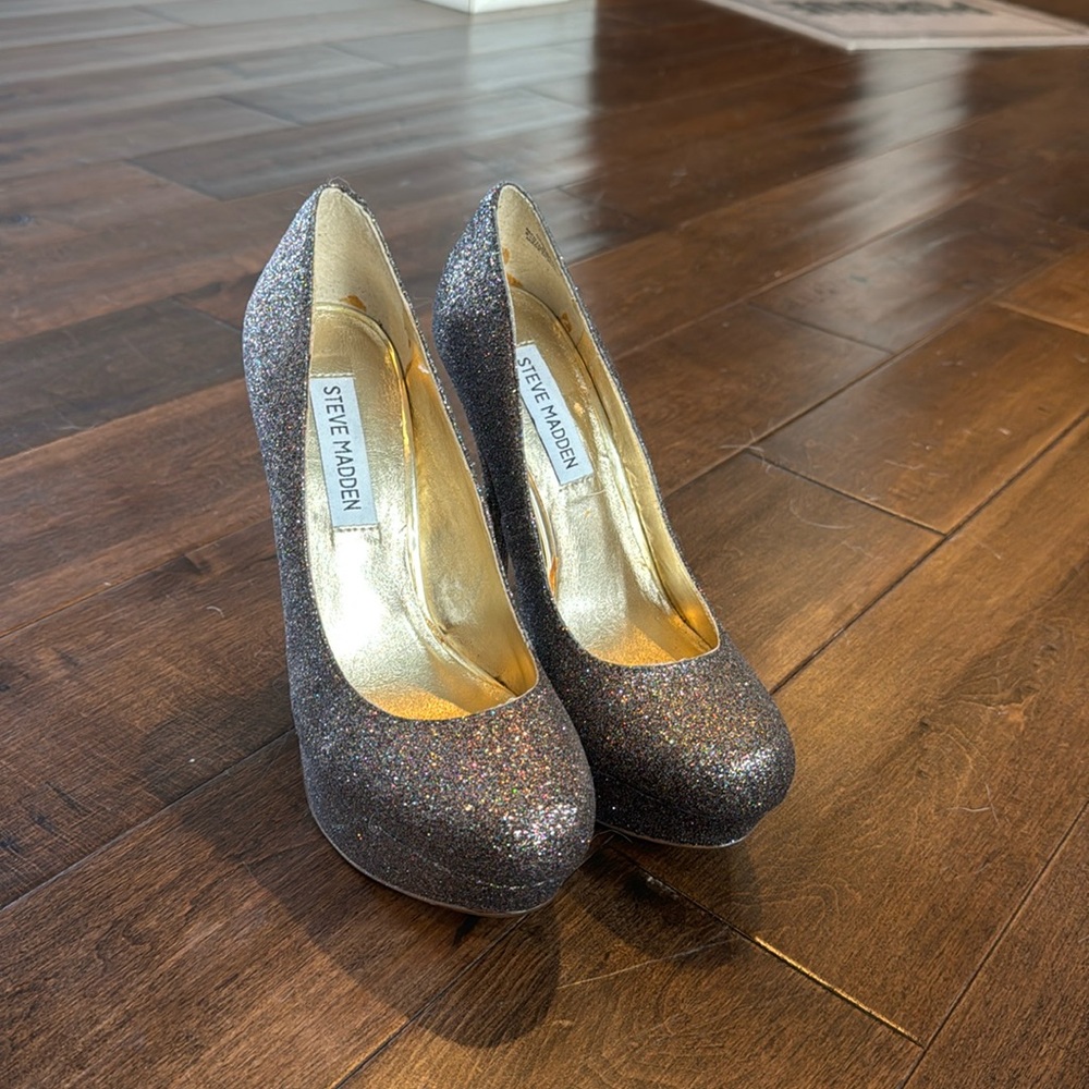 Steve Madden Silver Multiple Color Sparkle Round … - image 1